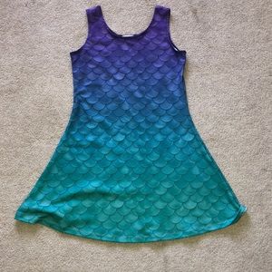 Ariel Mermaid Disney Inspired Sleeveless Dress